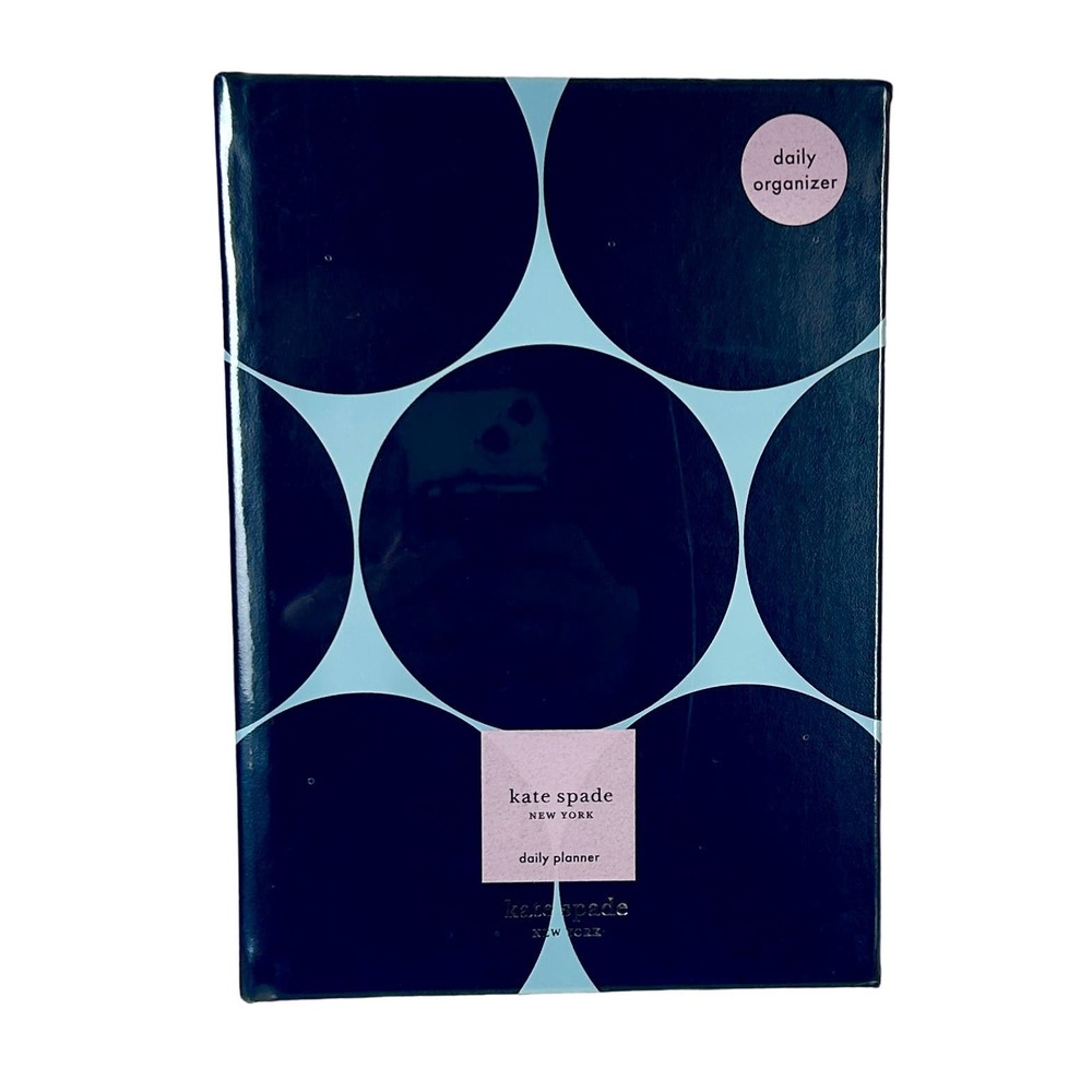 Kate Spade New York Joy Dot Daily Planner Navy Light Blue Brand New